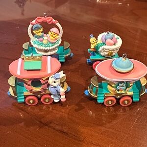 Hallmark Cottontail Express Easter Holiday ornaments set of 4